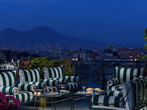 Night view of the Bay of Naples from The Grand Hotel Parker's, Naples, Italy | Bown's Best