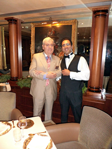 Bown's Best - Waiter Nino Tarallo with Francis Bown, Restaurant La Pergola, Rome, Italy